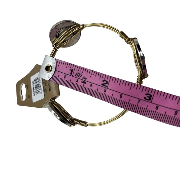 Krave 12 Guage Wire Twist Bracelet New Gold & Silver Tone Metal Women Runs Small - Picture 4 of 12